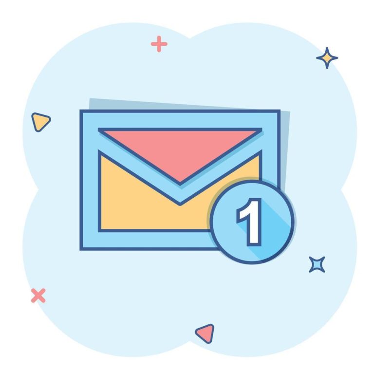 Cartoon email envelope message icon in comic style mail sign illustration pictogram envelope business splash effect concept vector