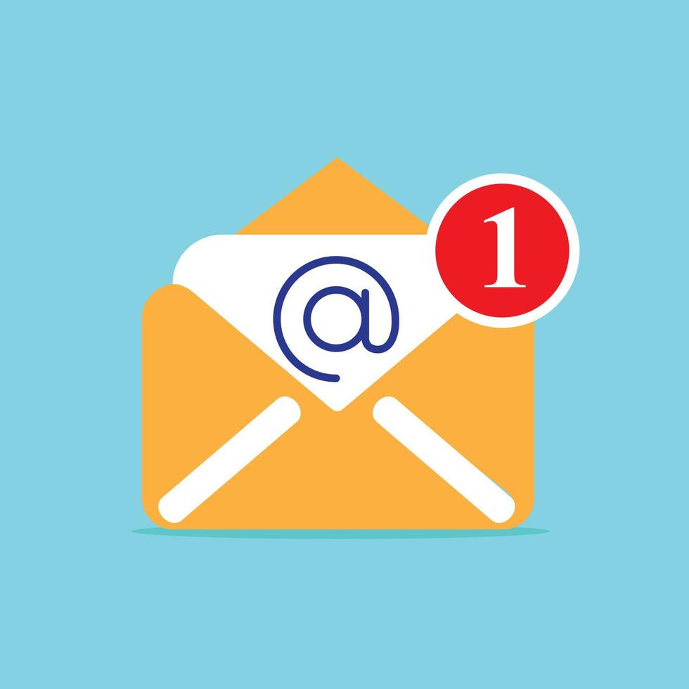 Design of flat icon mail or e mail on isolated background vector
