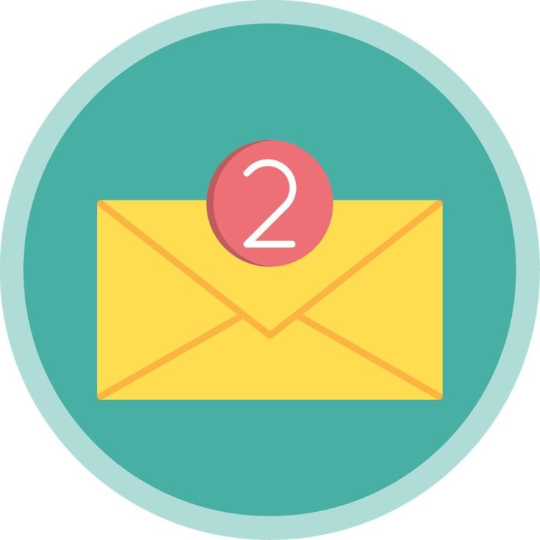 Email flat multi circle icon vector