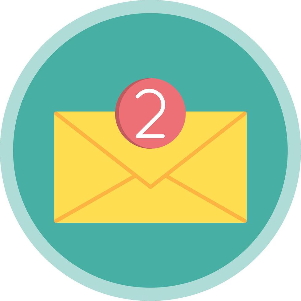 Email flat multi circle icon vector