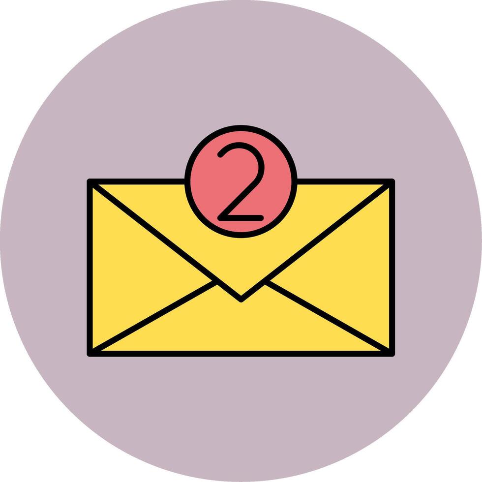 Email line filled multicolour circle icon vector (1)