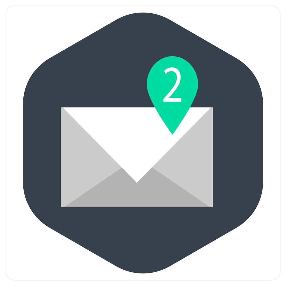 Email notification and mail icon concept vector