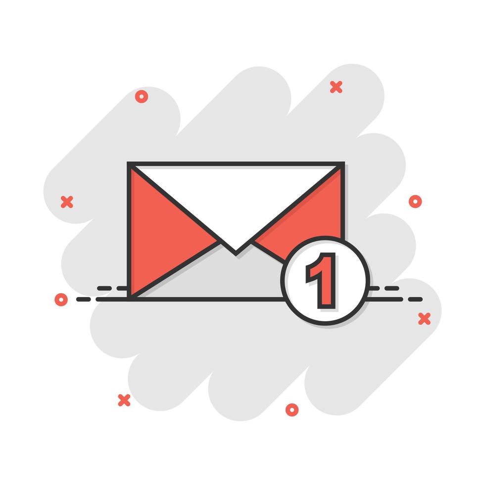 Mail envelope icon in comic style email message cartoon illustration pictogram mailbox e mail business concept splash effect vector (2)