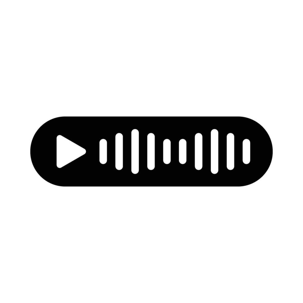 Voice message glyph icon for personal and commercial use free vector